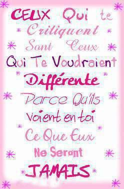 ceux qui te critiquent